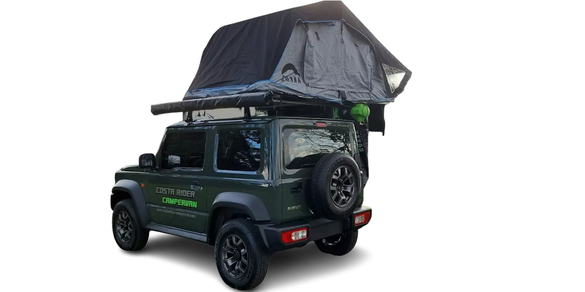 campervan with tent on the roof